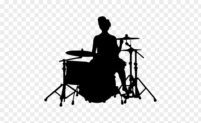 Bateria Bass Drums Drummer Silhouette PNG