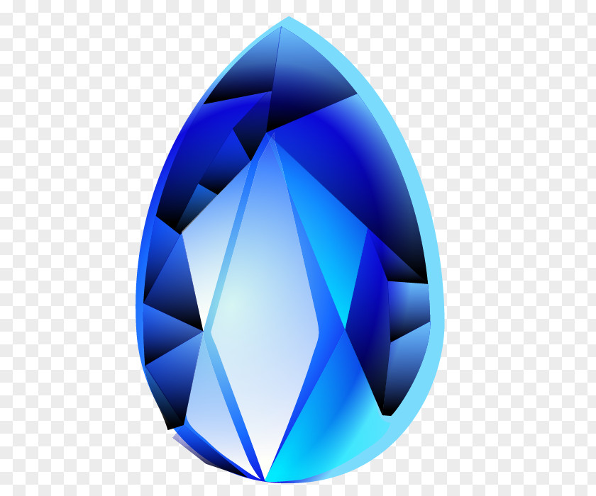 Hand Painted Sapphire Gemstone Diamond PNG