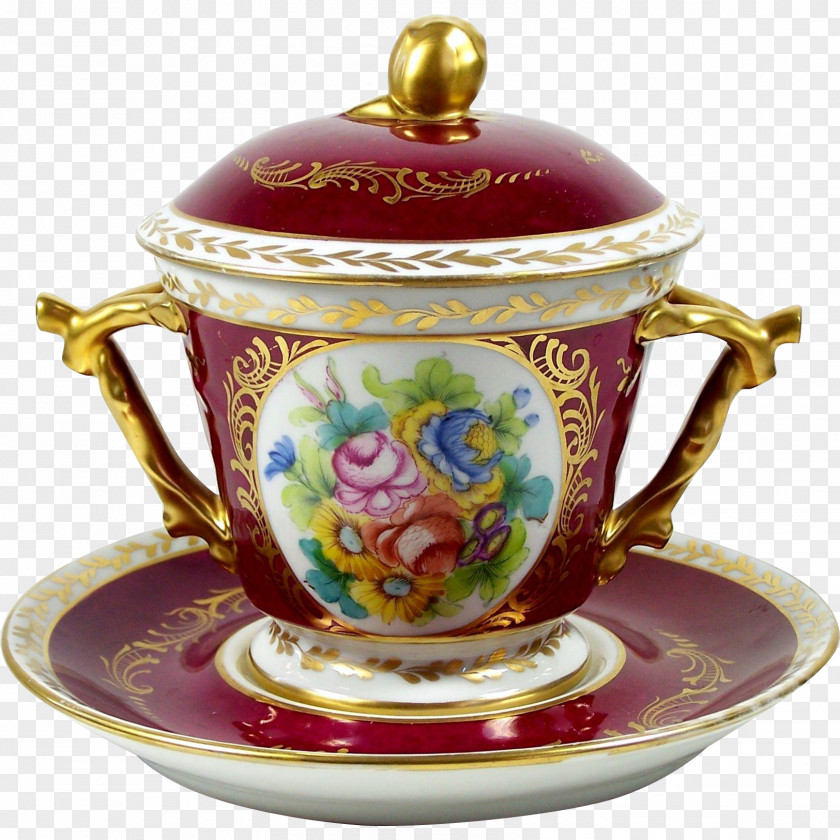 Tureen Coffee Cup Porcelain Saucer PNG