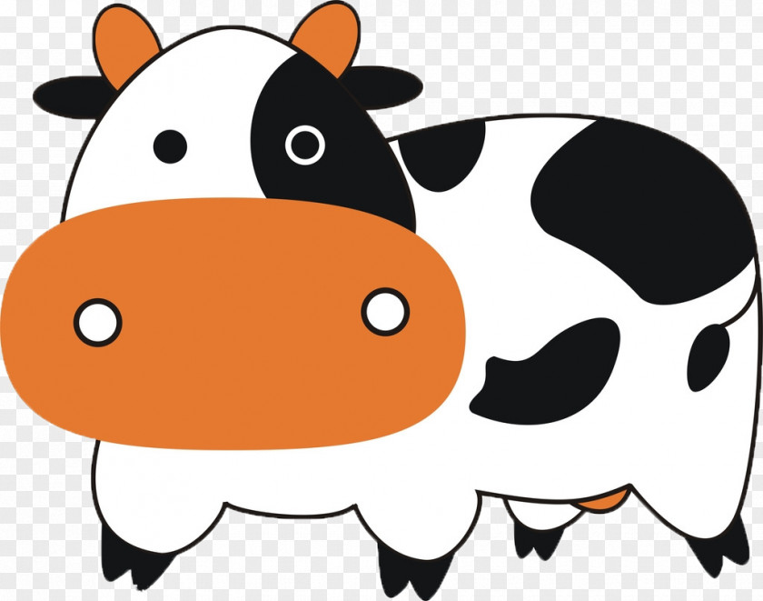 A Cow Dairy Cattle Cartoon Stroke PNG