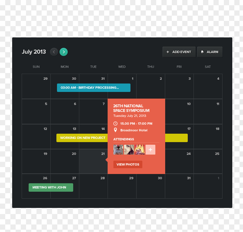 Calendar Pages User Interface Design Flat Metro PNG