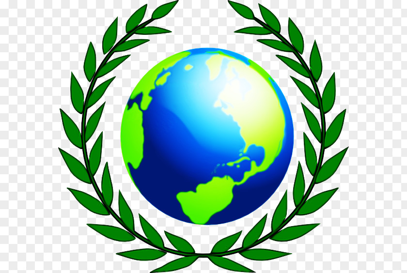 Green Plant Emblem World Symbol PNG