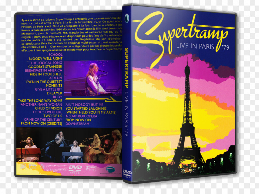 Paris Blu-ray Disc Live In ’79 Supertramp Breakfast America PNG