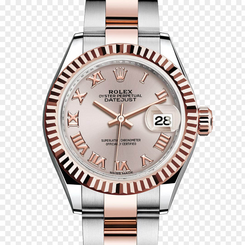 Pink Rolex Watches Female Form Datejust Automatic Watch Diamond PNG