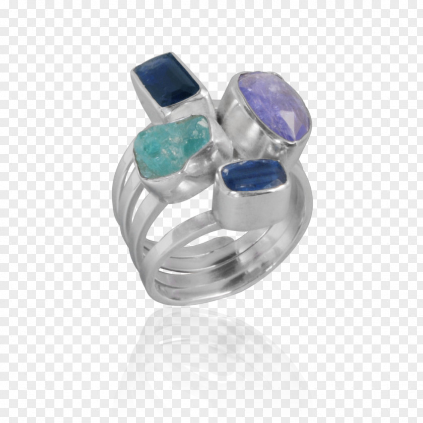 Sapphire Ring Silver Gemstone Tanzanite PNG