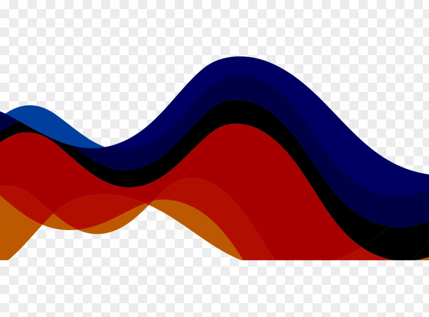 Vector Illustration Color Gradient Waves Blue And Red Angle Font PNG