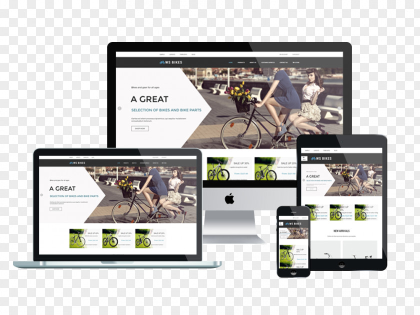 WordPress Responsive Web Design WooCommerce Template Theme PNG