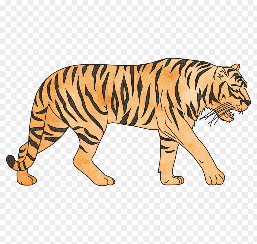 Silhouette White Tiger PNG