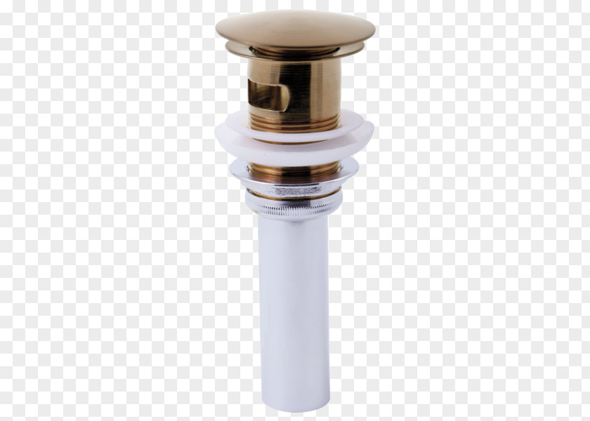 Sink Brushed Metal Drain Tap Bronze PNG