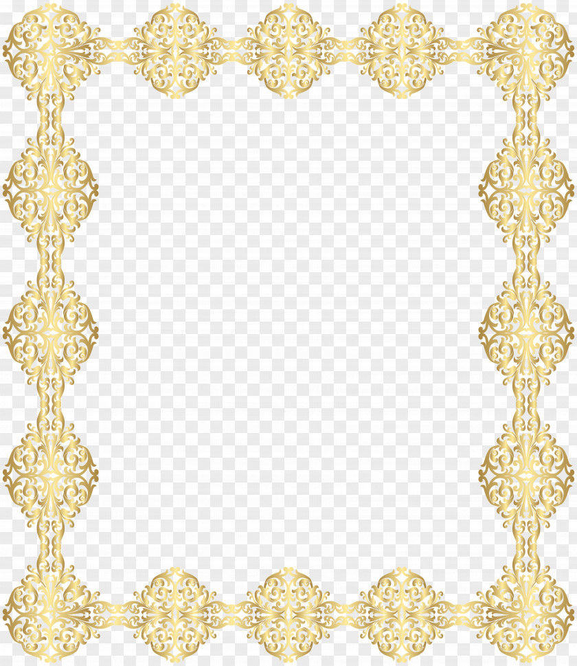 Golden Border Transparent Clip Art Yellow Placemat Pattern PNG