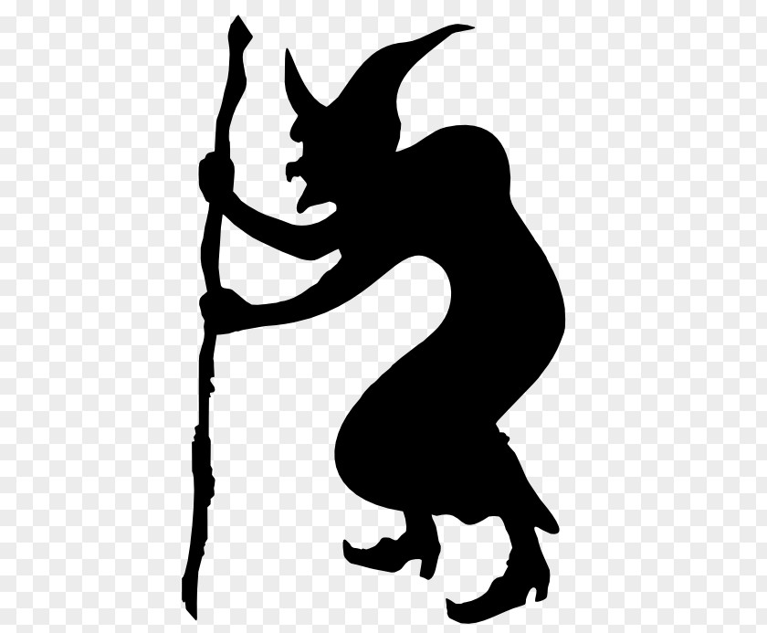 Halloween Witchcraft Silhouette Clip Art PNG