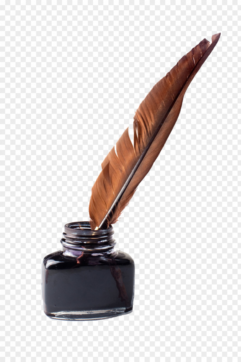Pen Paper Quill Fountain Inkwell PNG