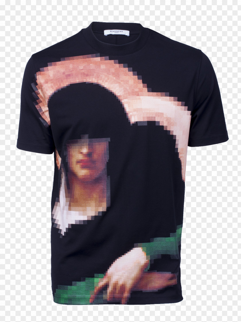 T-shirt Black M Shoulder Sleeve PNG