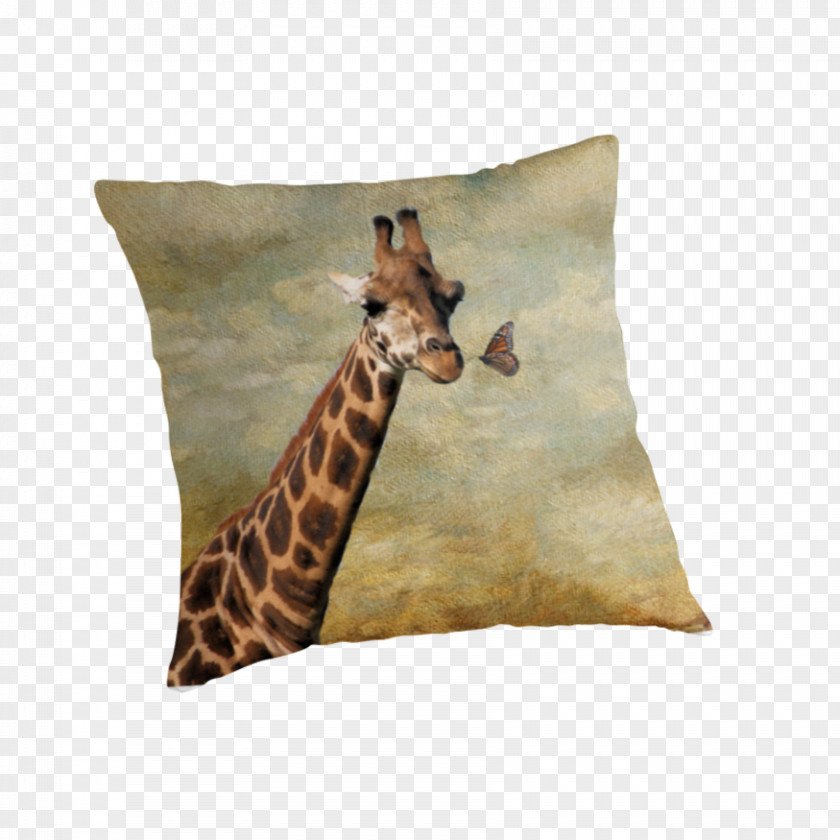 Watercolor Giraffe Throw Pillows Cushion Terrestrial Animal PNG