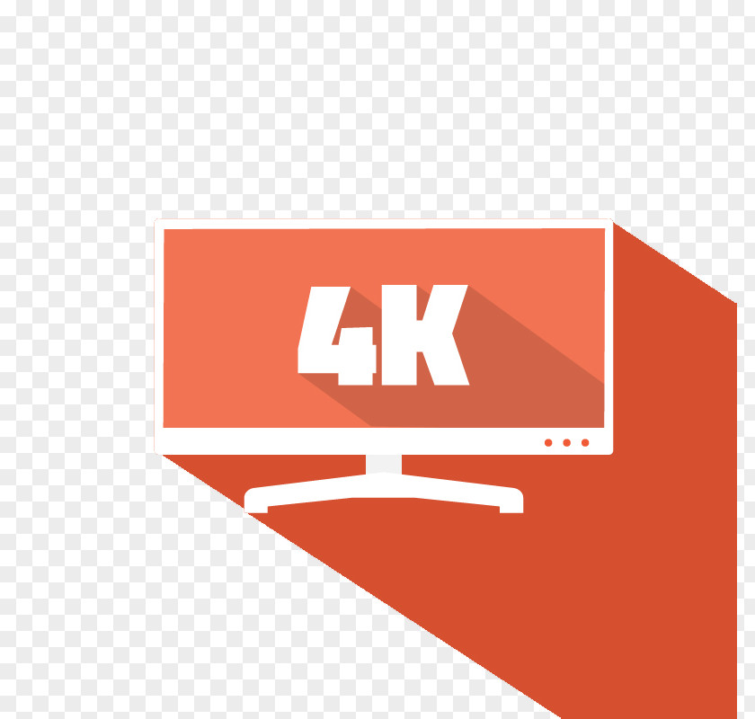 Flat 4K TV Design Vector Material Resolution Television Illustration PNG