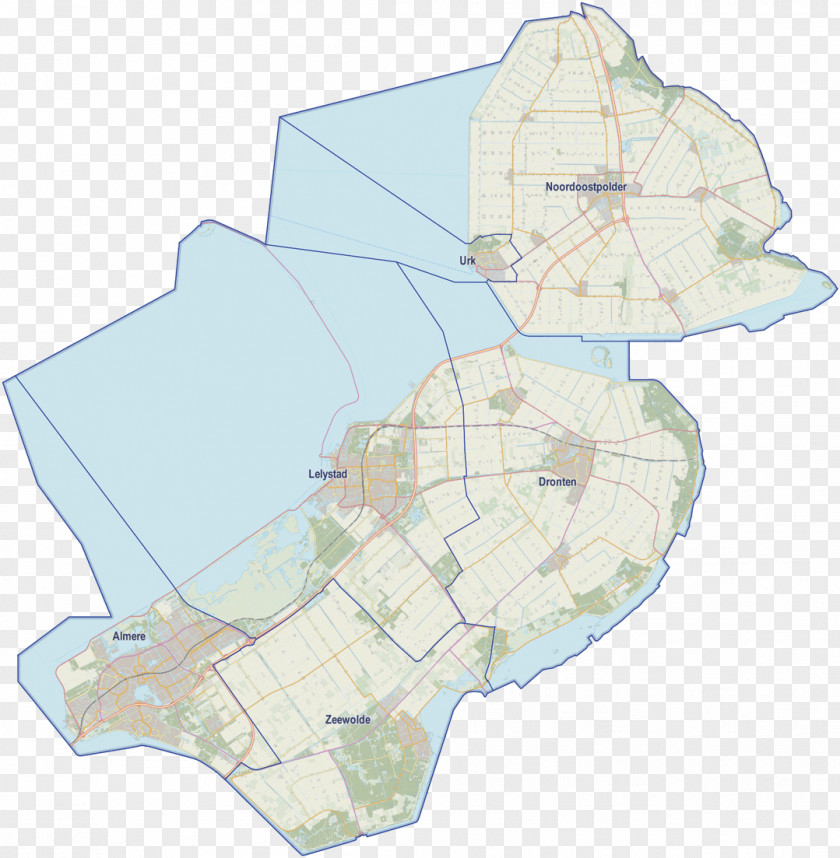 Map Noordoostpolder Provinces Of The Netherlands Urk IJsselmeer Dronten PNG