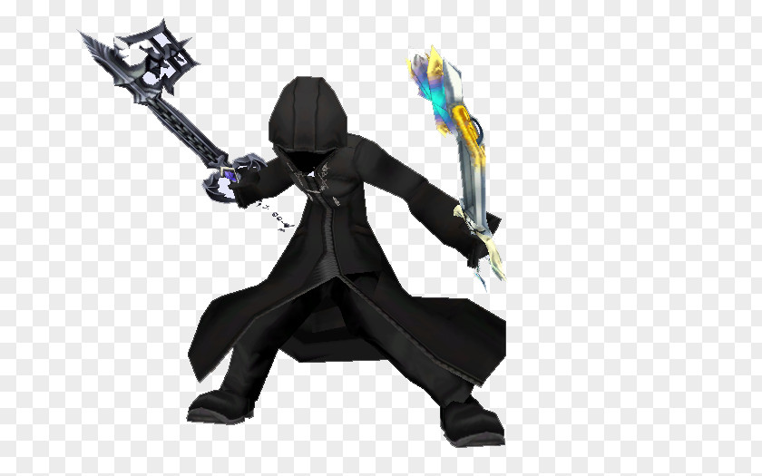 Roxas Organization XIII Cloak Hood Dual Wield PNG