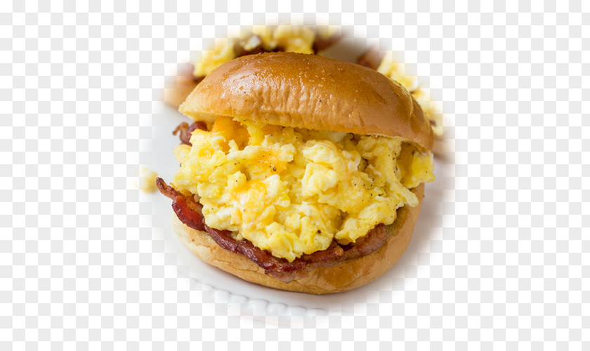 Scrambled Eggs Breakfast Sandwich Hamburger Slider PNG