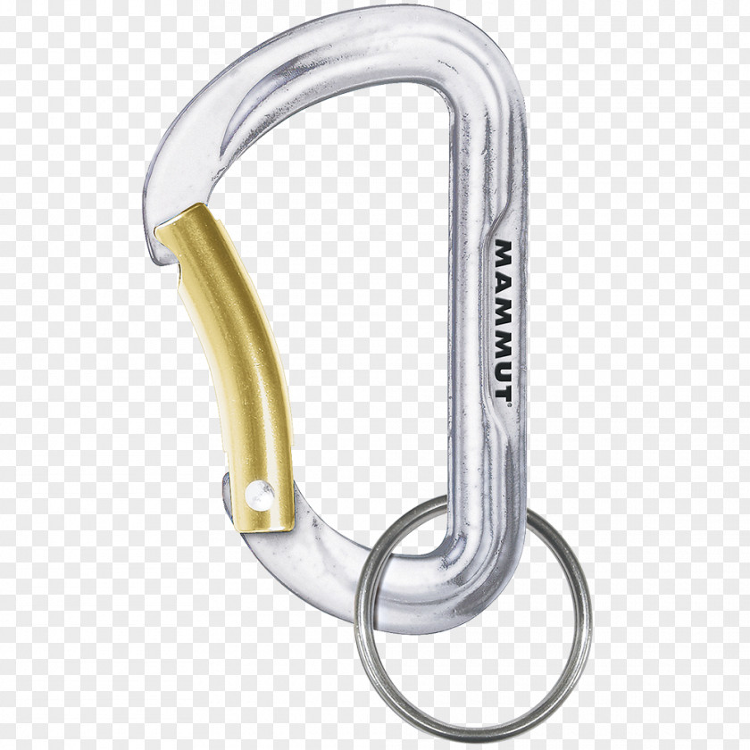 Key Chain Carabiner Mammut Sports Group Climbing Chemical Element Gold PNG