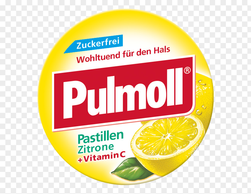 Lemon Pulmoll Pastille Balm Throat Lozenge PNG