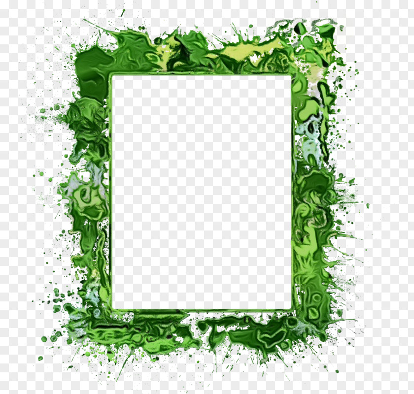 Rectangle Picture Frame Background Green PNG
