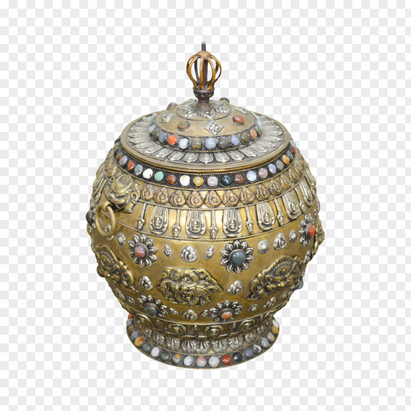Vase Ceramic Brass Censer Antique PNG