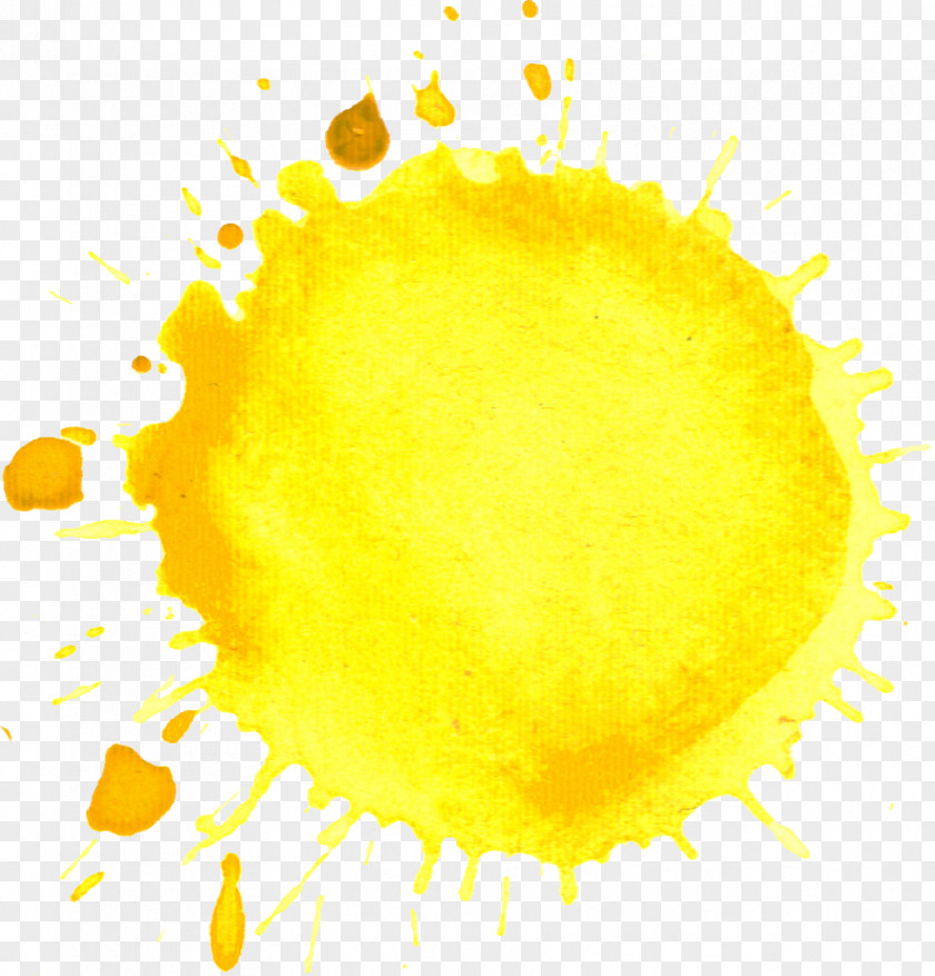 YELLOW Watercolor Painting Yellow Clip Art PNG
