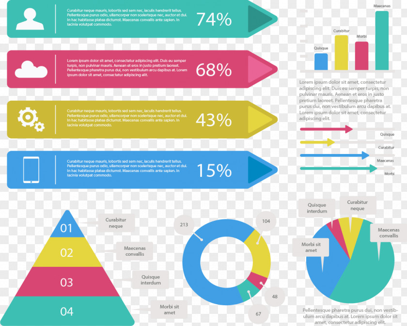 Color Flat Infographic Template Euclidean Vector PNG
