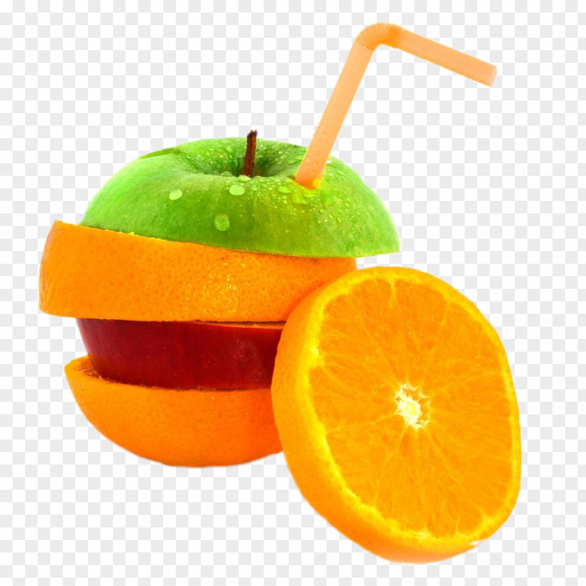 Fruit Lemon Slices Juice Drinking Straw Food PNG