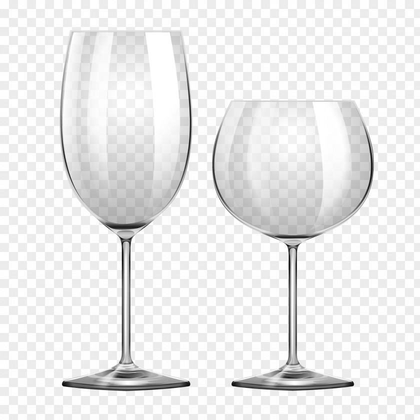 Vector Glass Wine Template PNG