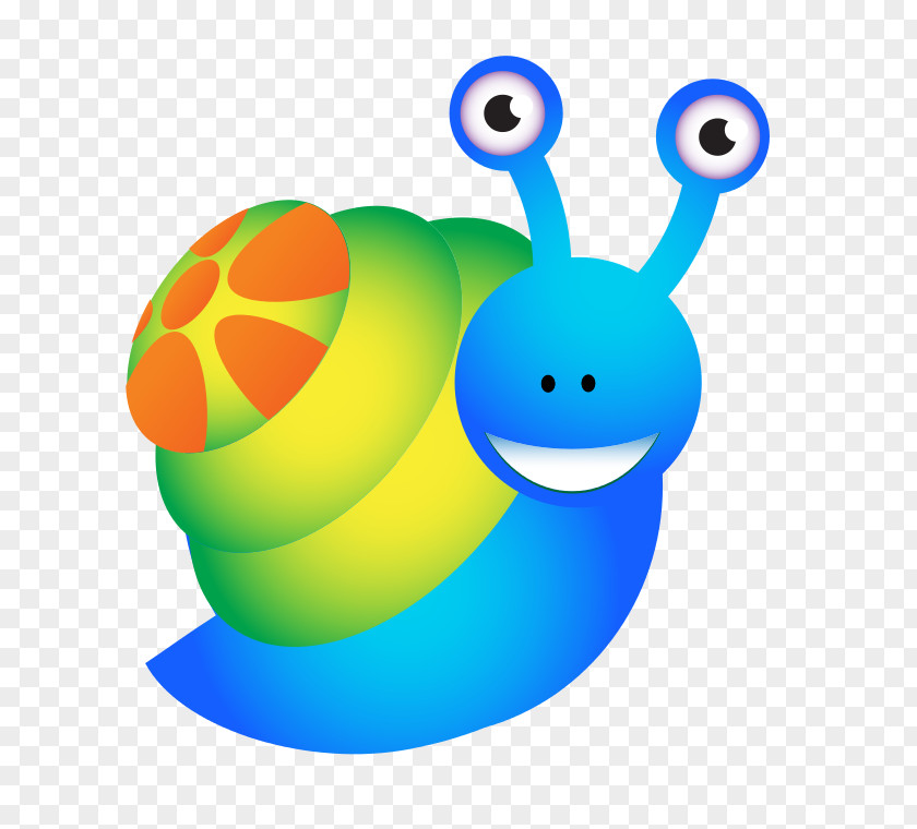 Blue Cartoon Cute Snail Drawing Clip Art PNG