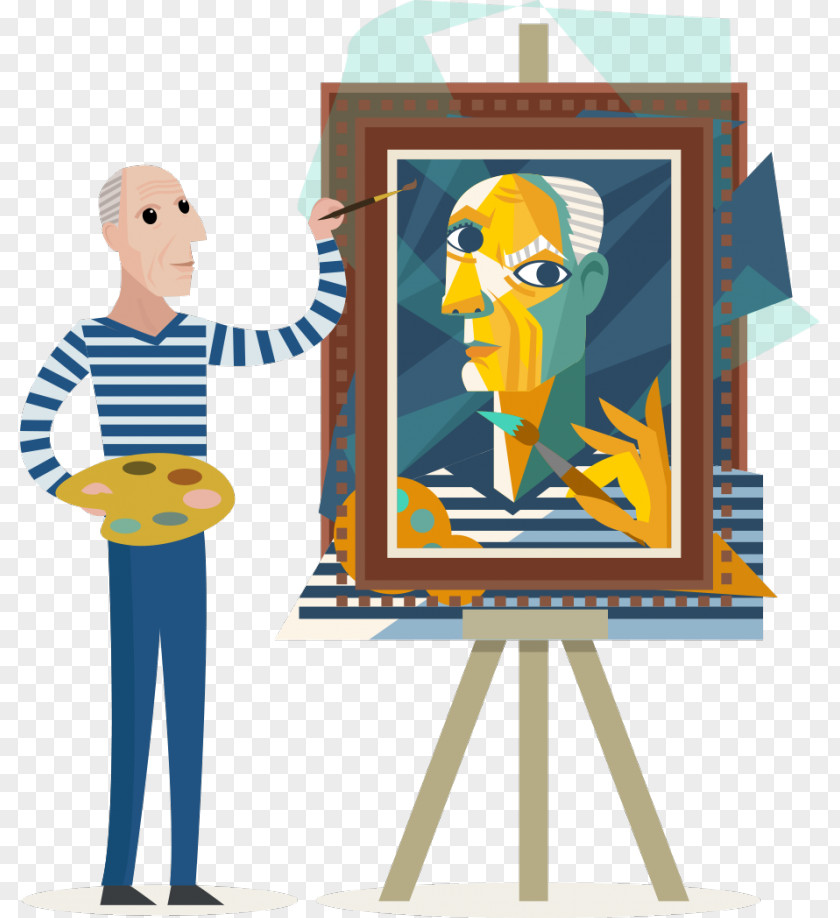 Painting Mona Lisa Oil Cubism Art PNG