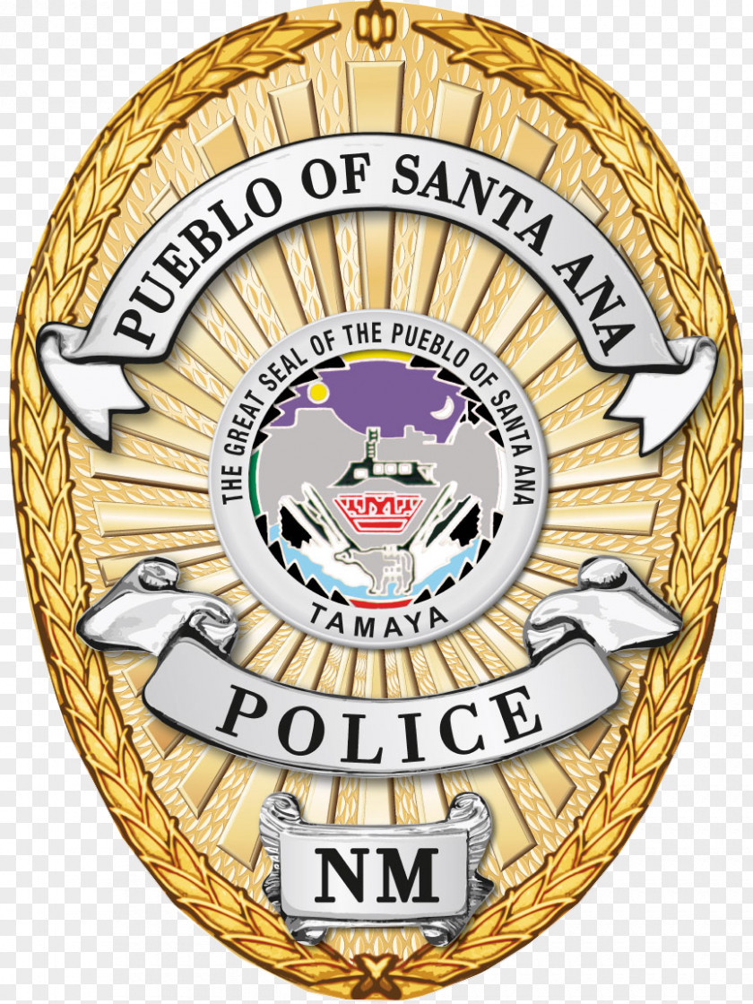 Police Santa Ana Pueblo Department Indian Tribal Badge PNG