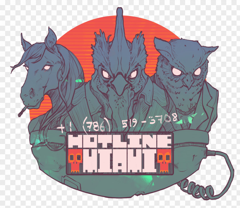 T-shirt Hotline Miami 2: Wrong Number Fan Art PNG