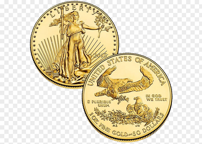 Eagle American Gold Bullion Coin PNG