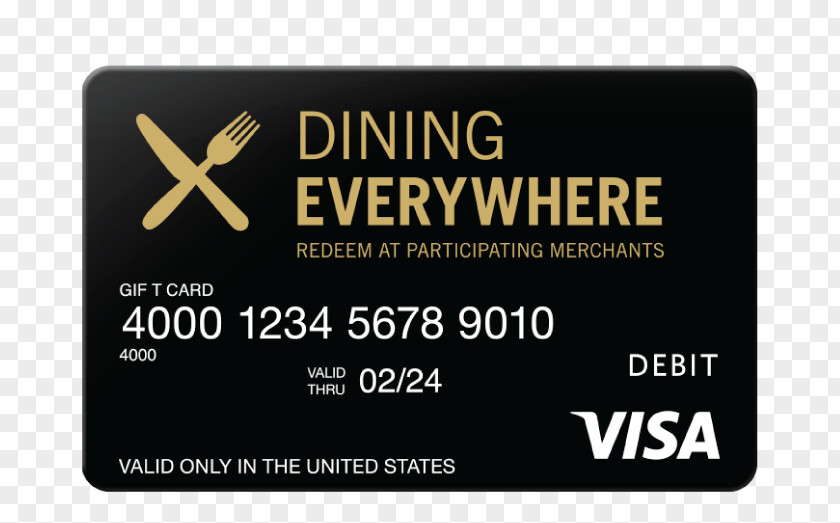 Restaurant Card Gift Credit Visa Business Cards PNG
