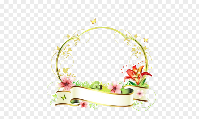 Wildflower Picture Frame Background Design PNG