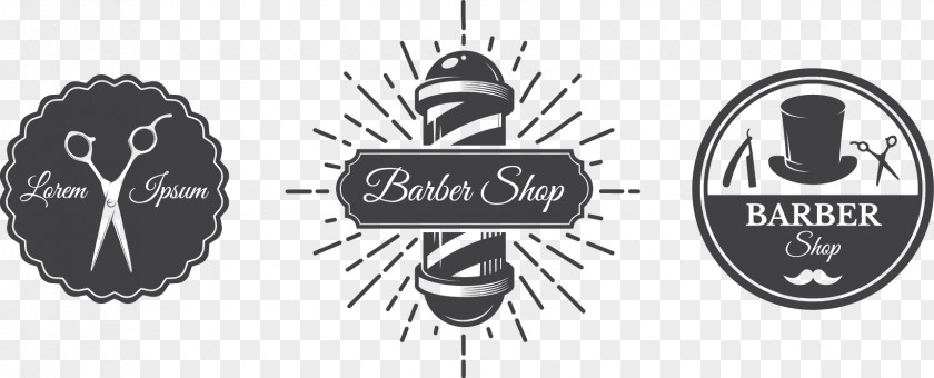 Barber Decorative Flag Pattern Barbers Pole Logo Barbershop PNG