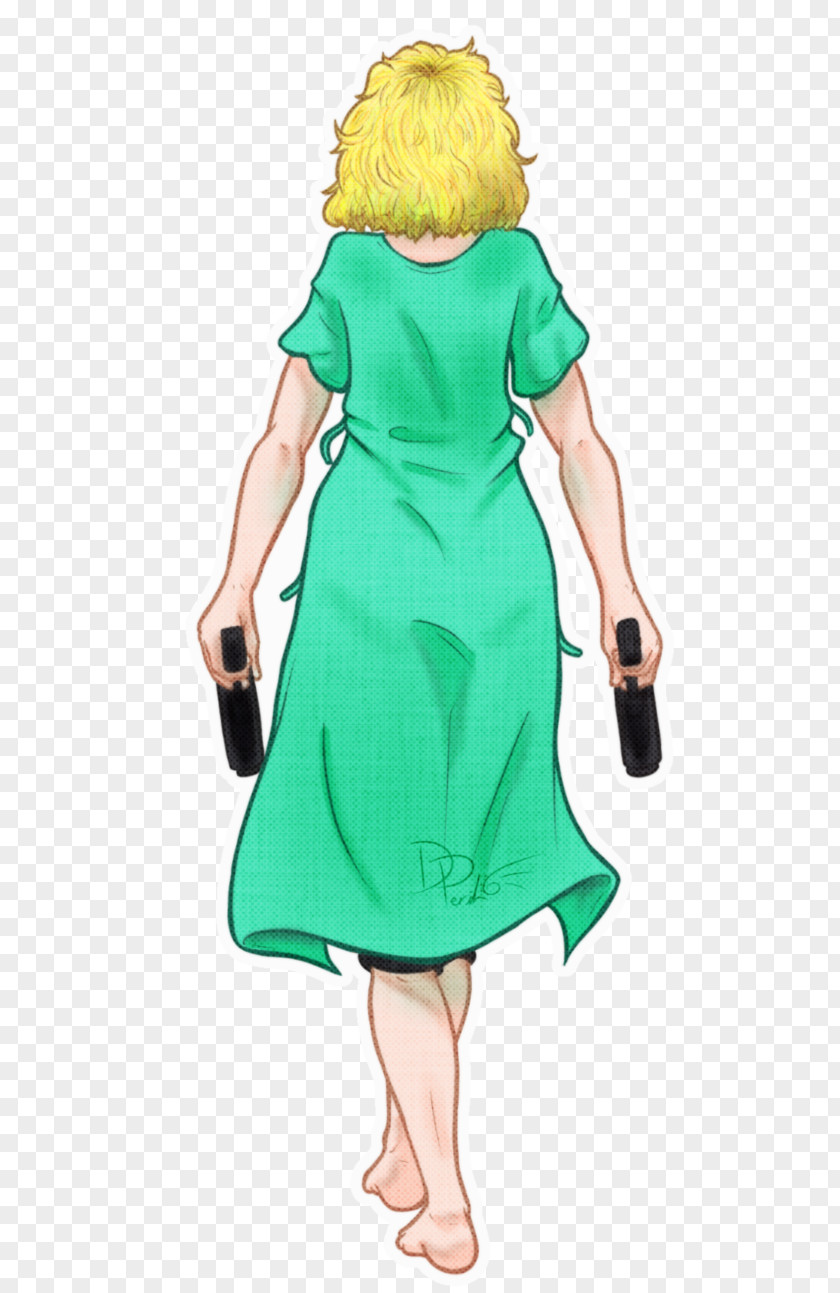 Dress Green Outerwear Illustration Costume PNG
