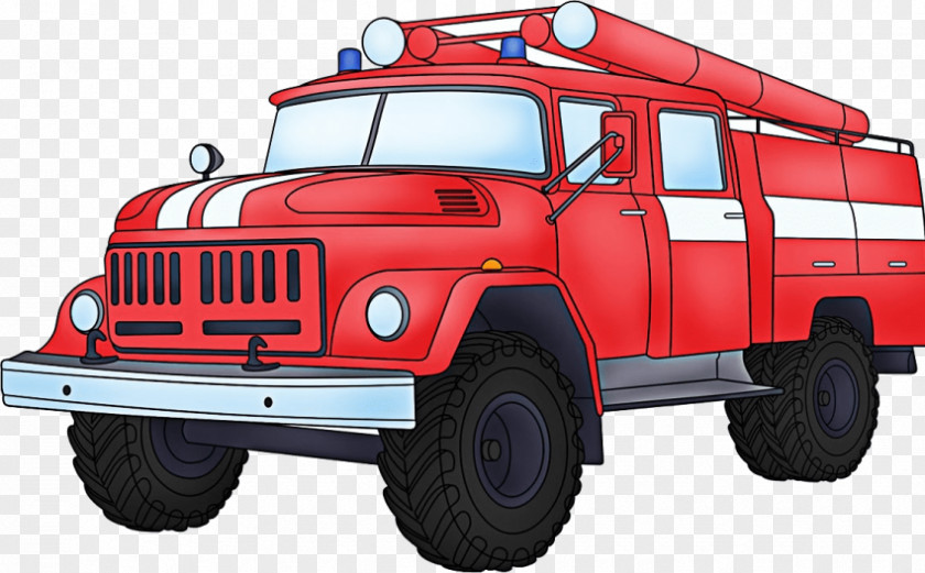 Firefighter Fire Engine Emergency Station Car PNG