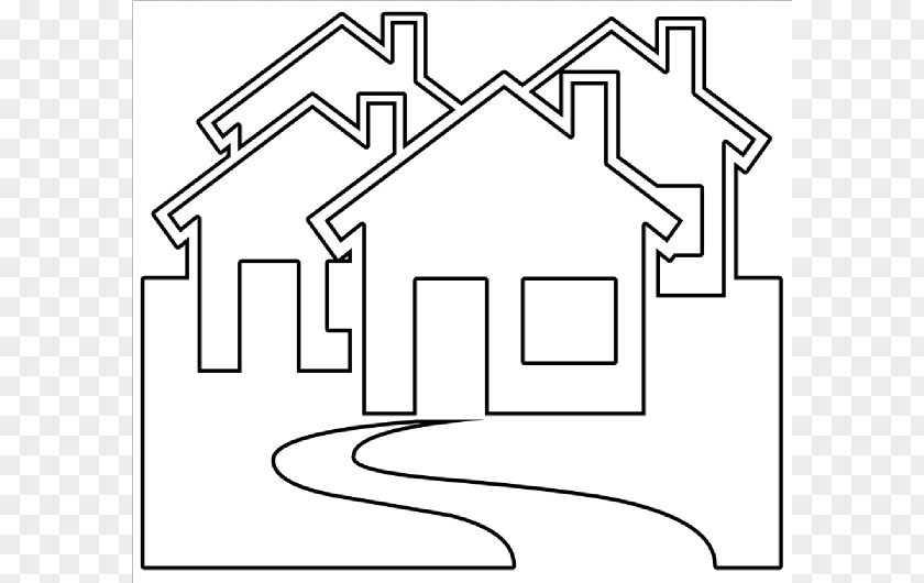 School House Outline White Clip Art PNG