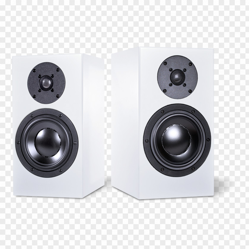 White Satin Computer Speakers Studio Monitor Sound Subwoofer Audio PNG