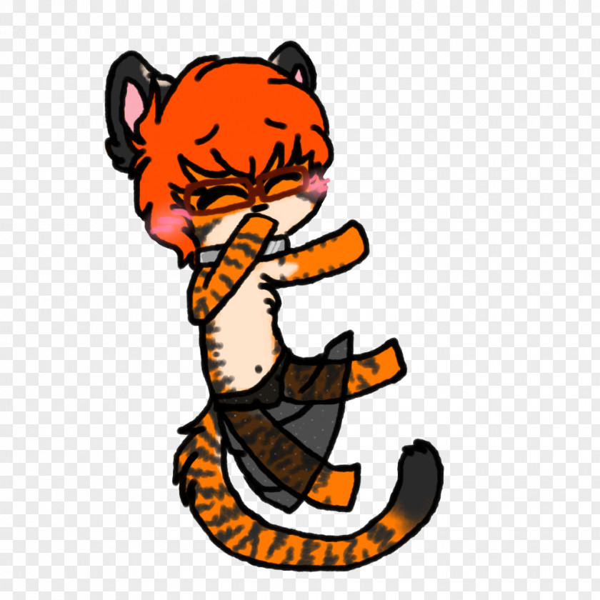 Little Tiger Cat Dog Character Clip Art PNG