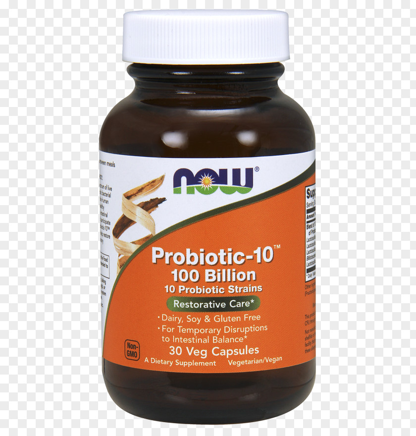 Probiotic Capsules Dietary Supplement Now Foods Probiotic-10 Sam-E Capsule PNG