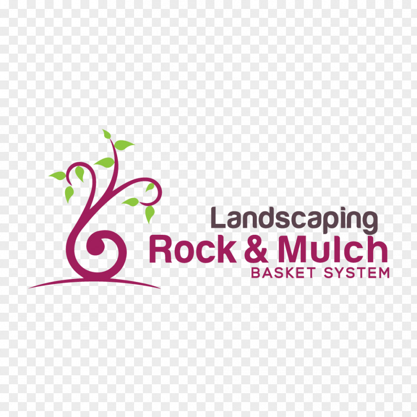 Rock Garden Logo Brand Pink M Font PNG