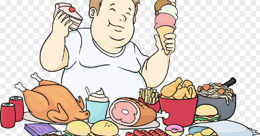 Sharing Fast Food Junk Cartoon Eating Meal Group PNG