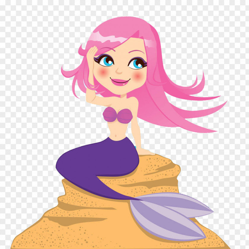 Mermaids Sitting On The Shore Mermaid Short Story Fairy Tale Illustration PNG