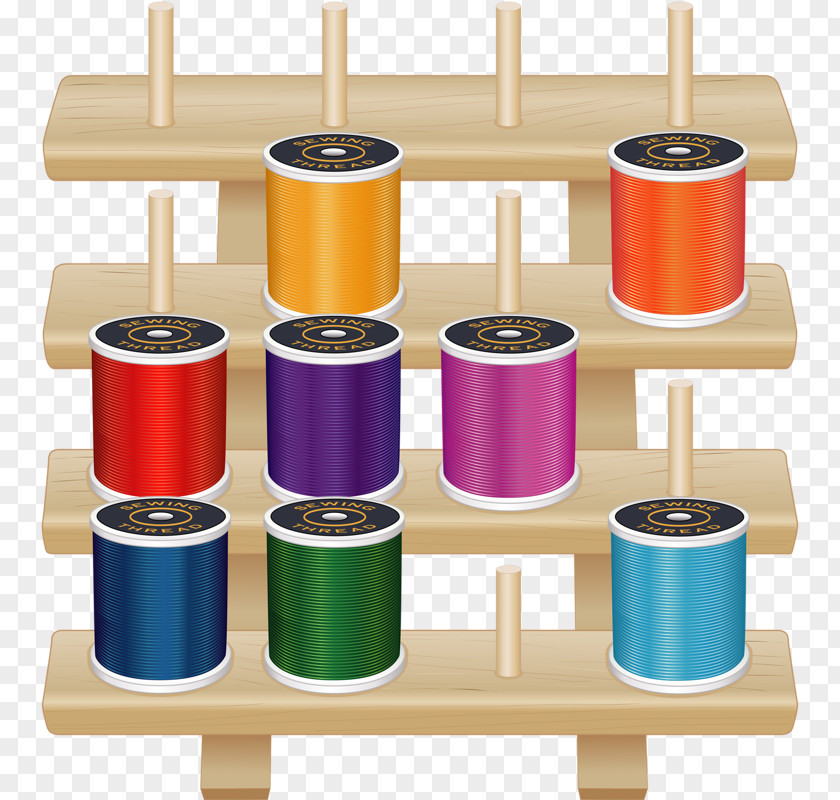Multicolored Bucket Sewing Needle Clip Art PNG
