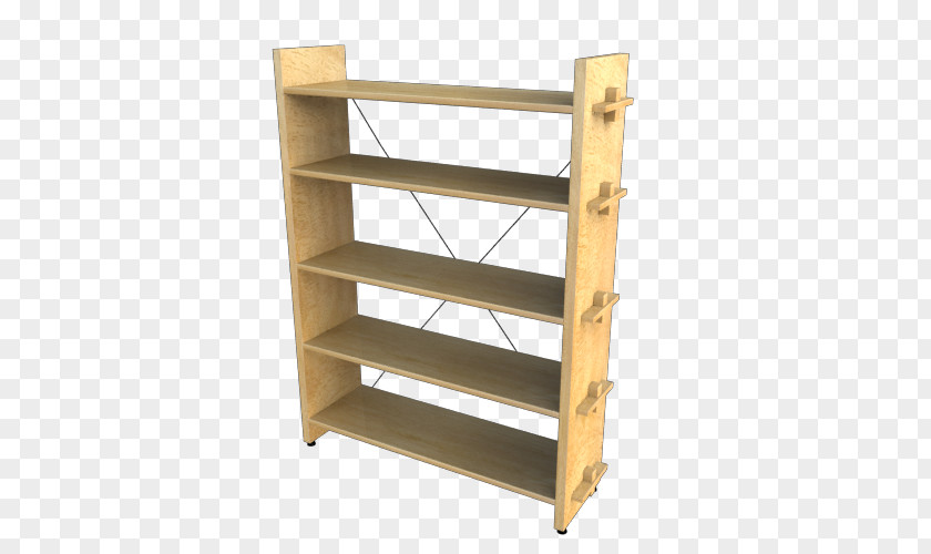 Wood Shelf Bookcase PNG