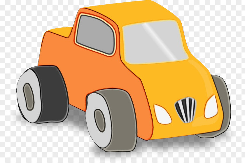 Vehicle Cartoon Yellow Car Model PNG